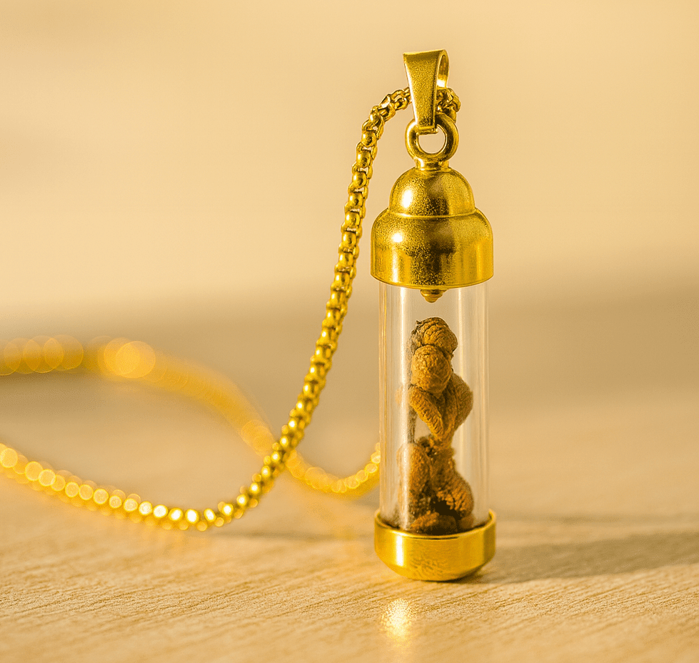Gold - Tone Cylinder Stone Pendant Necklace - MZ WorldMZ WorldMZ WorldGold - Tone Cylinder Stone Pendant Necklace