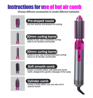 Hot Air Brush (5 - in - 1) - MZ WorldMZ WorldMZ WorldHot Air Brush (5 - in - 1)